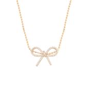 Tipperary Bow - Ball Chain Necklace Gold