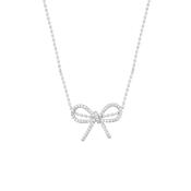 Tipperary Bow - Ball Chain Necklace Silver