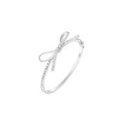Tipperary Bow - Bangle CZ Inset Silver
