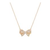 Tipperary Bow - Double Bow CZ Inset Gold Pendant image