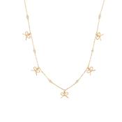 Tipperary Bow - Five Bow Necklace Gold