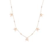Tipperary Bow - Five Bow Necklace Rose Gold