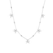 Tipperary Bow - Five Bow Necklace Silver