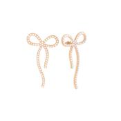 Tipperary Bow - Pearl Inset Gold Earrings