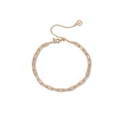 Tipperary Chain Polished &amp; Pave Links Gold Bracelet image