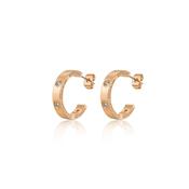 Tipperary Circle CZ Set Huggies Gold image