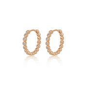 Tipperary Circle Hoop Circle Huggies with CZ Stones image