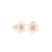 Tipperary Daisy Pink Pearl 1cm Stud Gold Earrings