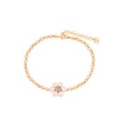 Tipperary Daisy Pink Pearl Single Daisy Gold Bracelet