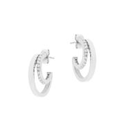 Tipperary Double C Earrings Silver