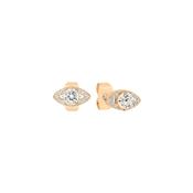 Tipperary Evil Eye Gold Stud Earrings Clear CZ image