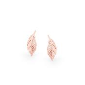 Tipperary Feather Mini Stud Earrings Rose Gold
