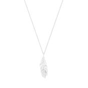 Tipperary Feather Pendant Inset With CZ Silver