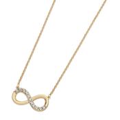 Tipperary Gold Part Stone Infinity Knot Pendant
