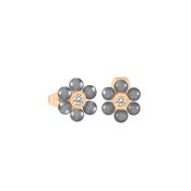 Tipperary Daisy Grey Pearl 1cm Stud Earrings Gold image