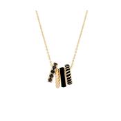 Tipperary Halo Eclipse Pendant Gold &amp; Black