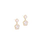 Tipperary Le Fleur - Mother Of Pearl Drop Earrings Gold