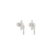 Tipperary Lightning - Stud Earring With CZ Silver