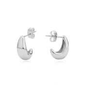 Tipperary Mini Pebble Hoop Earrings Silver