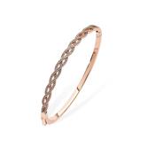 Tipperary Pave Wave Bangle Rose Gold