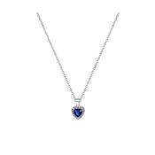 Tipperary Silver Diamond Heart Sapphire Pendant image