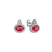Tipperary Silver Classic Oval Ruby Stone Earrings image