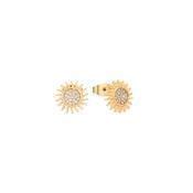 Tipperary Soleil CZ Sun Mini Stud Earrings Gold image