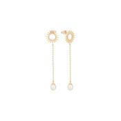 Tipperary Soleil Sun &amp; Pearl Earrings Gold image