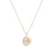 Tipperary Star Sun &amp; Moon CZ Inset Pendant Gold image