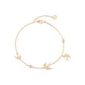 Tipperary Swallow Bracelet 3 Swallows &amp; Clear CZ Gold