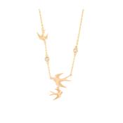 Tipperary Swallow Pendant 3 Swallows - Gold