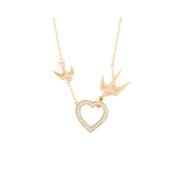 Tipperary Swallow Pendant Heart and Swallows