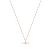 Tipperary T-Bar Pendant Rose Gold Six Mini Pearls