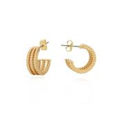 Tipperary Triple Rope Hoop Earrings Gold