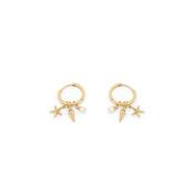Tipperary Under The Sea - Pearl Shell &amp; Starfish Earrings Gold image