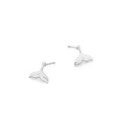 Tipperary Under The Sea - Whale Tail Silver Stud Earrings image