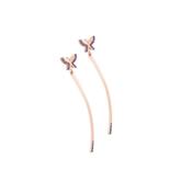 Tipperary Butterfly Rose Gold Bar Earrings image
