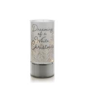Christmas Glass LED Tube Light - Dreaming of a White Christmas