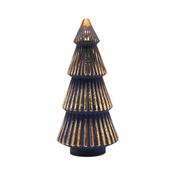 Christmas Medium Navy Crackle Glass LED Christmas Tree