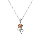 Disney Princess Silver and Rose Gold Pendant Necklace
