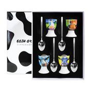 Eoin O'Connor Set Four Cow Egg Cup Set image