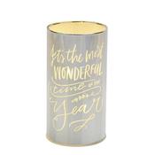 LED Light Up Glass Ornament "The Most Wonderful Time" image