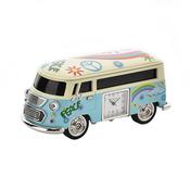 VW Blue Camper Van Miniature Clock