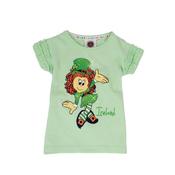 Mint Green Ireland Girl Leprechaun Frill Kids T-Shirt image