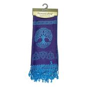 Pashmina Purple Scarf With Tree of Life image