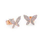 Tipperary Butterfly Rose Gold Stud Earrings