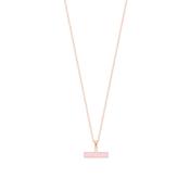 Tipperary T-Bar Pink Bar Pendant Rose Gold