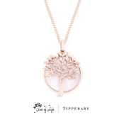 Tree of Life &amp; Mother of Pearl Rose Gold Pendant