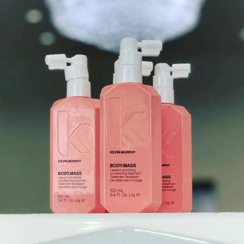Kevin Murphy BODY.MASS Leave-in Plumping Treatment for Fuller, Thicker Hair - 100ml. Image Features: KEVIN.MURPHY, BODY.MASS, Leave in plumbing, soament for theringhar, Tratement sans rinçage, volume pour cheek, clarsemes, 100ml, 3.4 FLOz Liq e