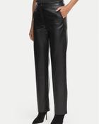 Marella black leather trousers image